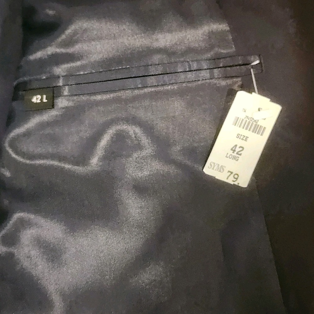 John Weitz Sport Coat Mens 42L Navy Wool Gold Buttons‎ Classic Career Preppy NEW - Picture 16 of 16